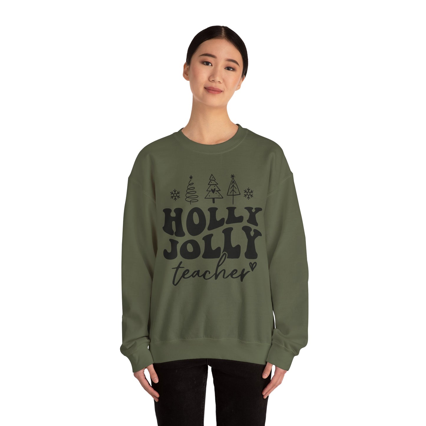 Holly Jolly Teacher - Crewneck Sweatshirt