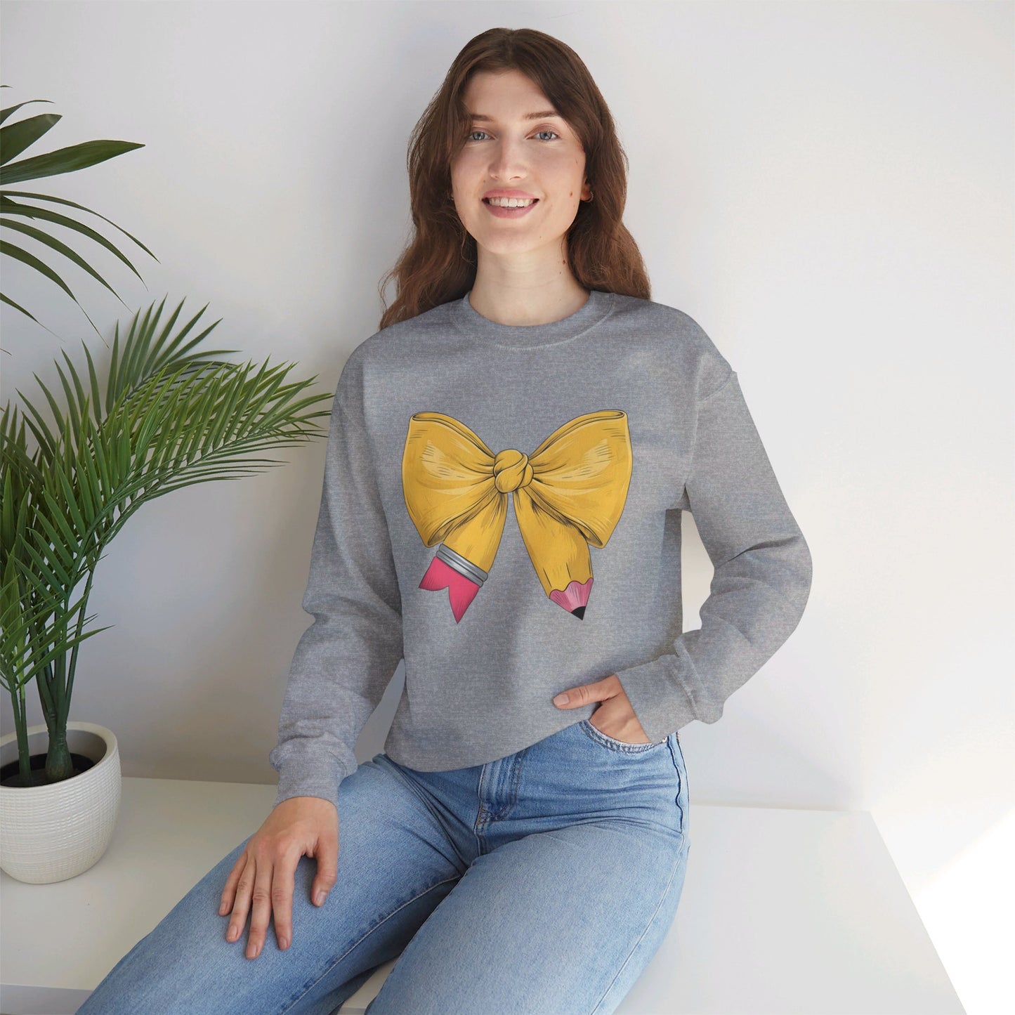 Pencil Bow - Crewneck Sweatshirt