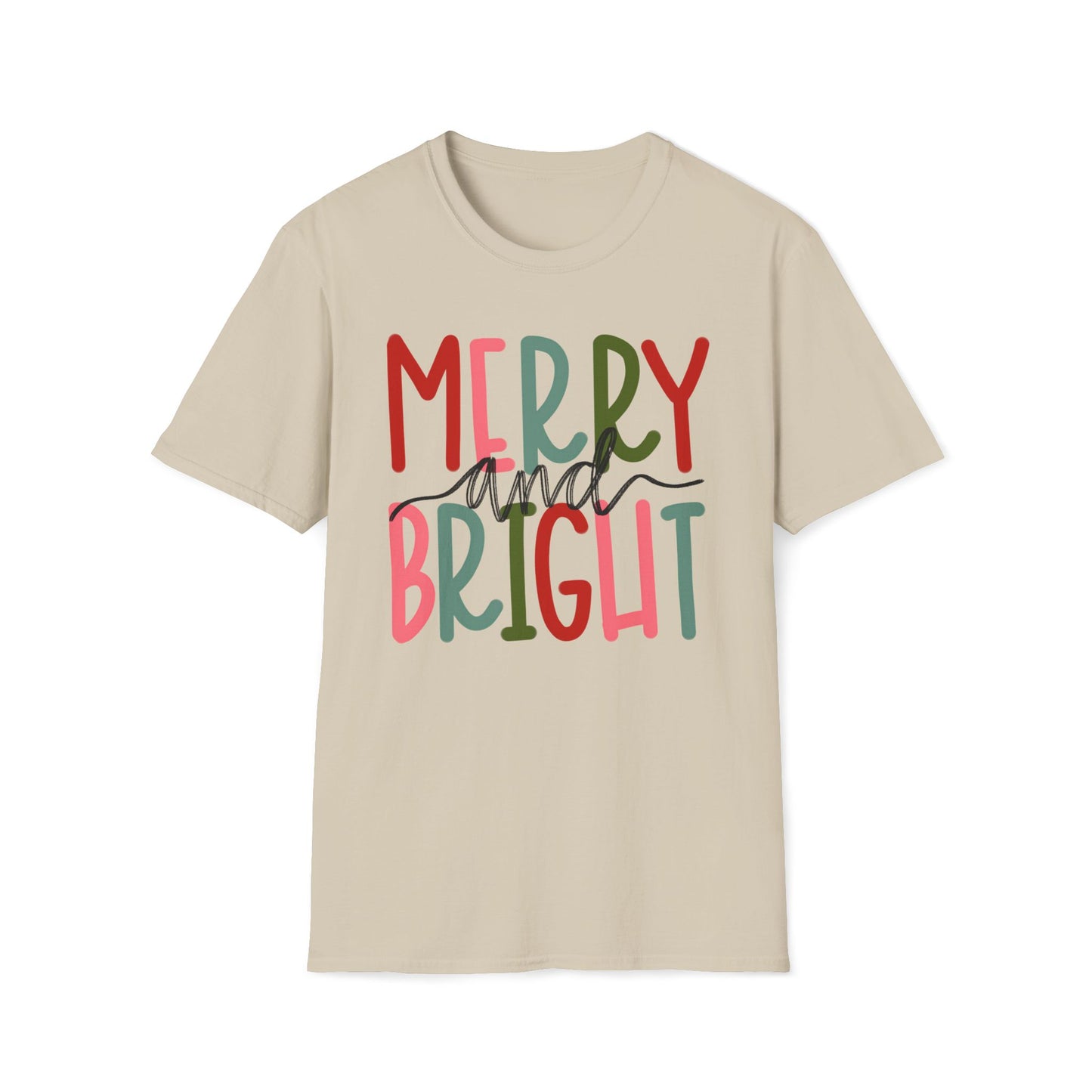 Merry and Bright - Unisex Softstyle T-Shirt
