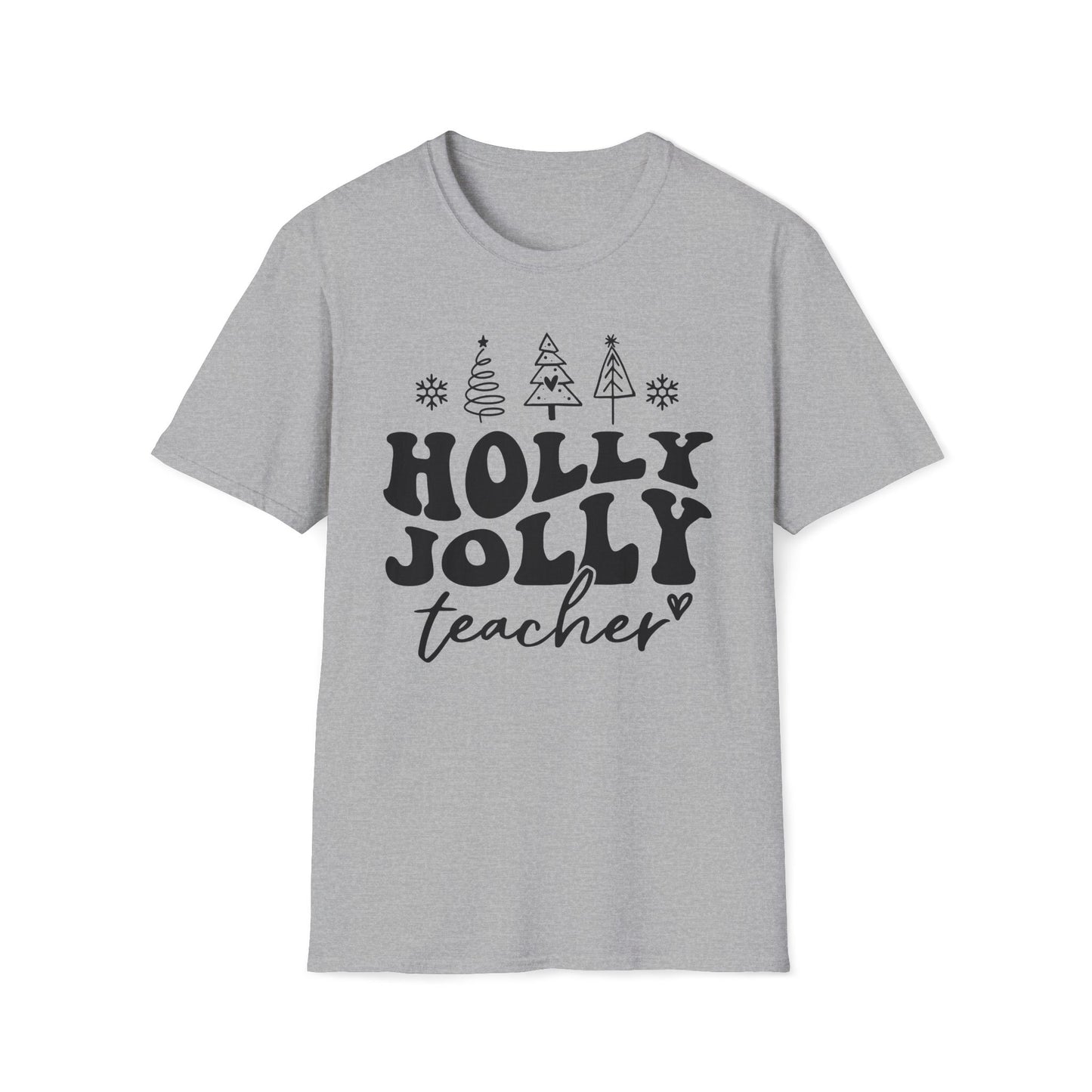 Holly Jolly Teacher - Unisex Softstyle T-Shirt