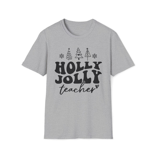 Holly Jolly Teacher - Unisex Softstyle T-Shirt