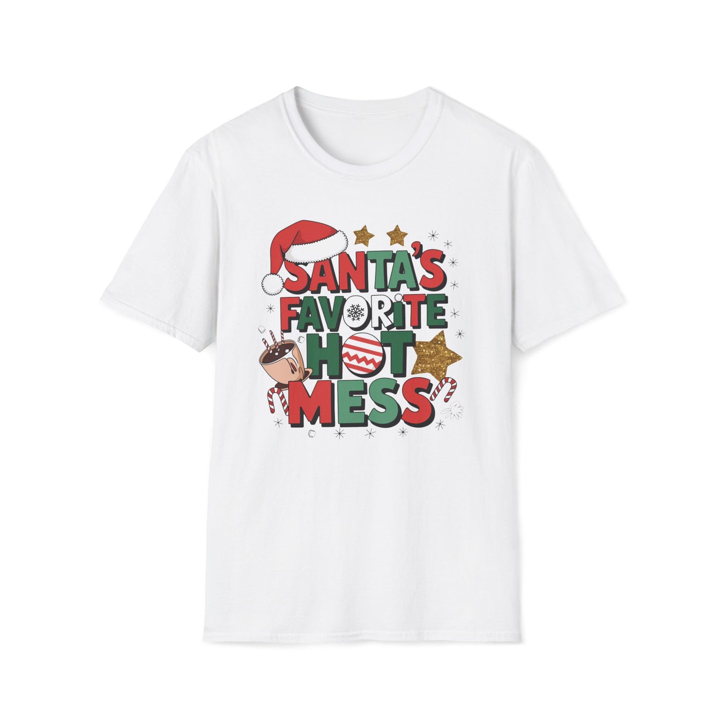 Santa's Favorite Hot Mess - Unisex Softstyle T-Shirt