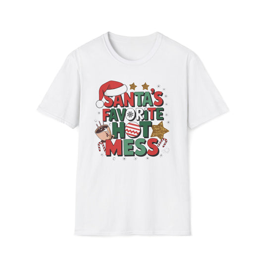 Santa's Favorite Hot Mess - Unisex Softstyle T-Shirt