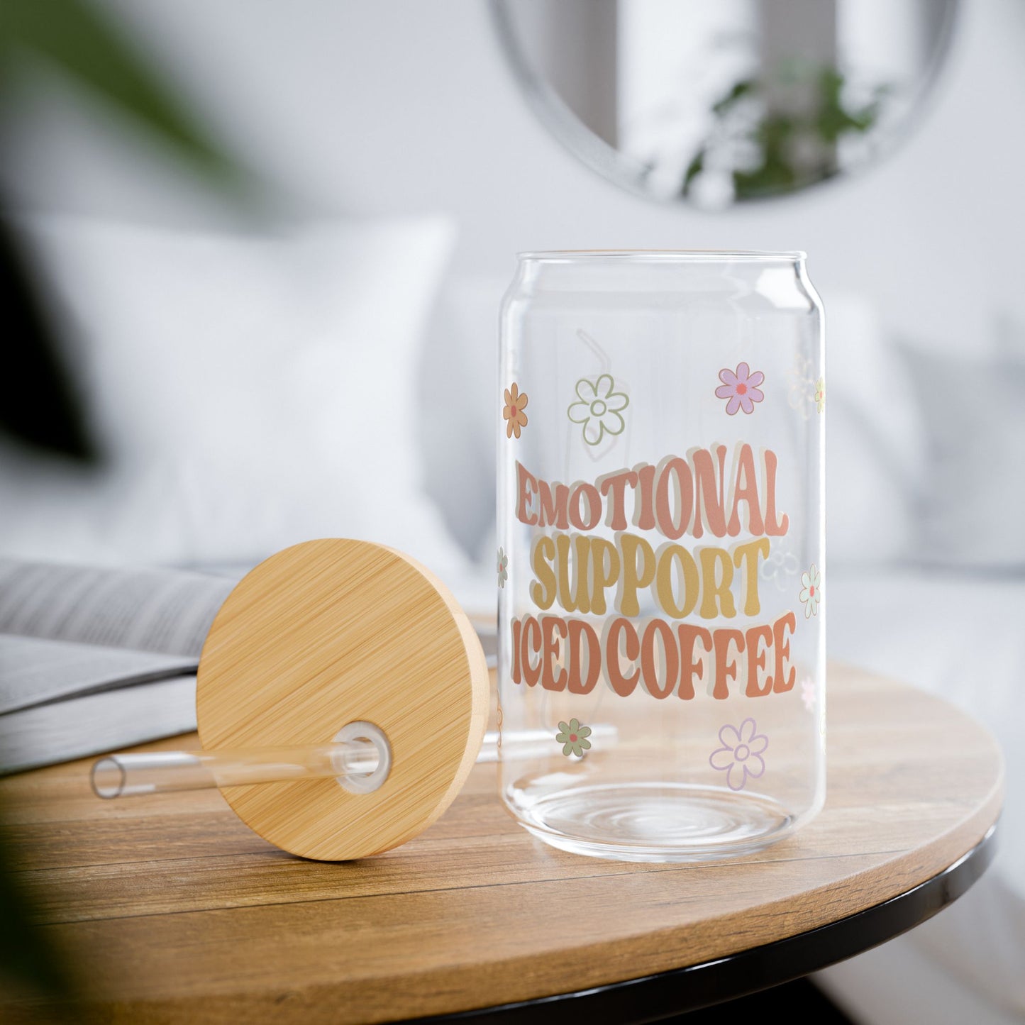 Emotional Support Sipper Glass, 16oz