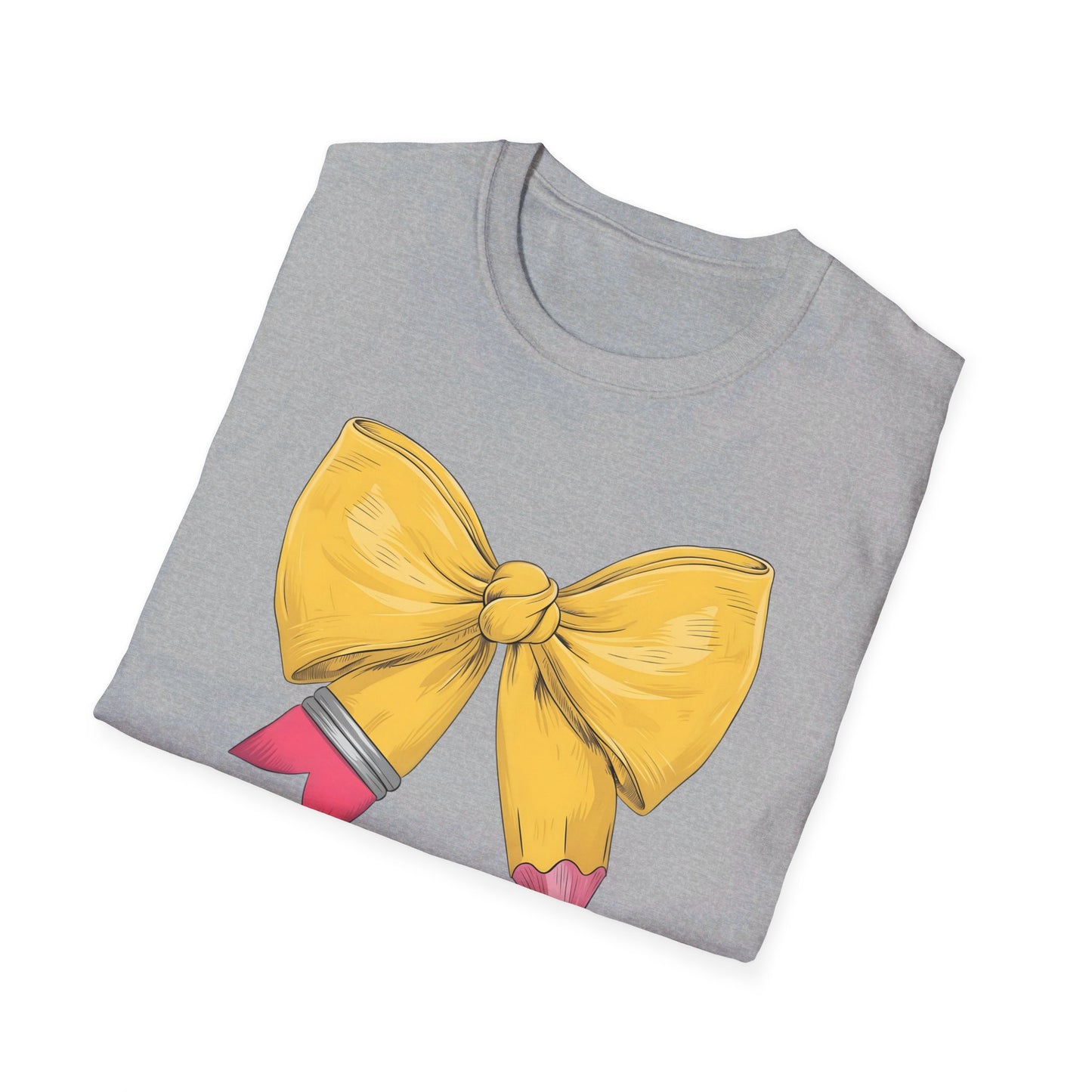 Pencil Bow - Unisex Softstyle T-Shirt