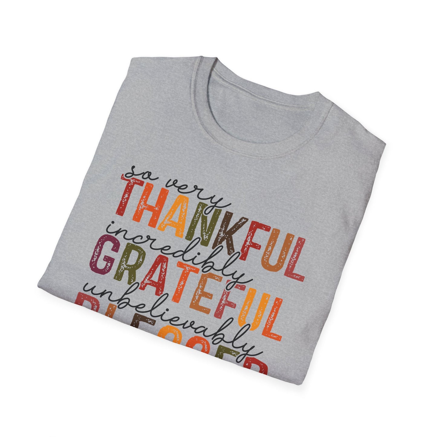 Thankful Grateful Blessed - Unisex Softstyle T-Shirt