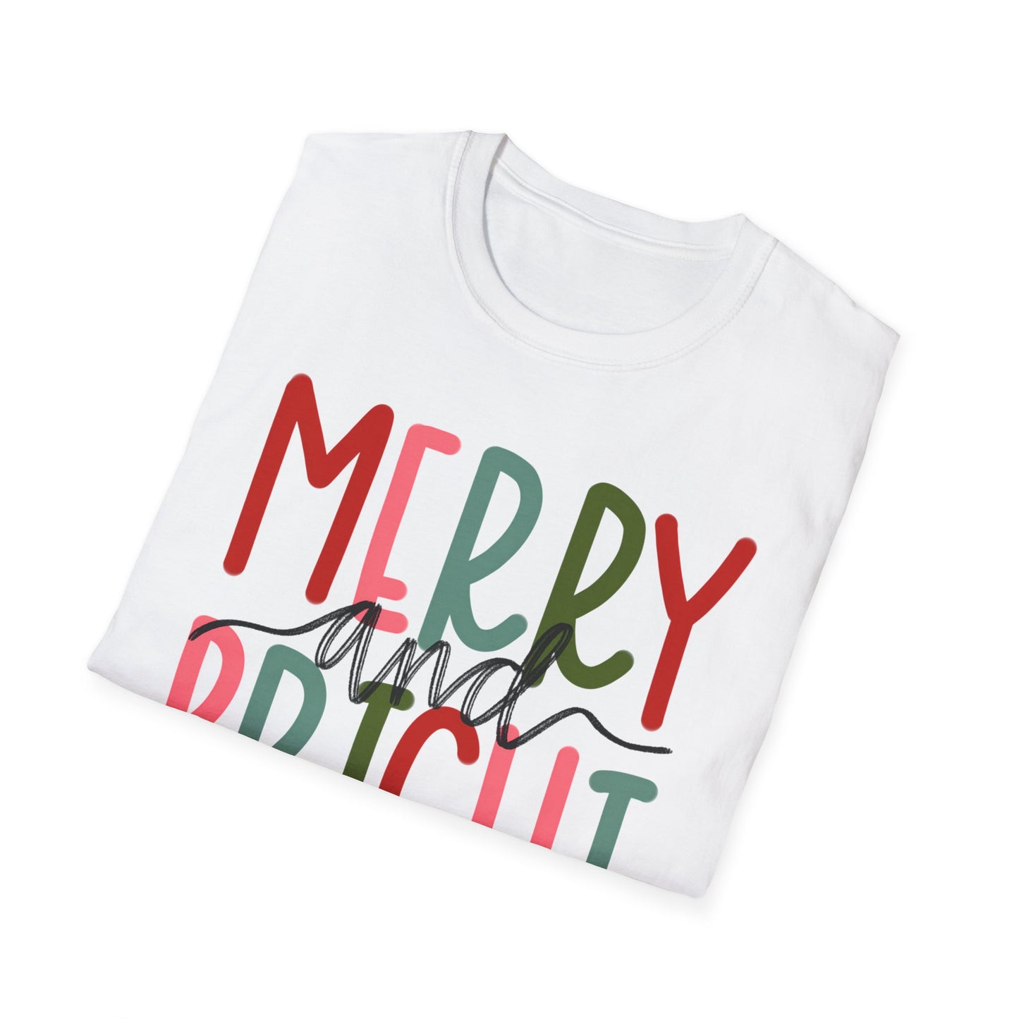 Merry and Bright - Unisex Softstyle T-Shirt