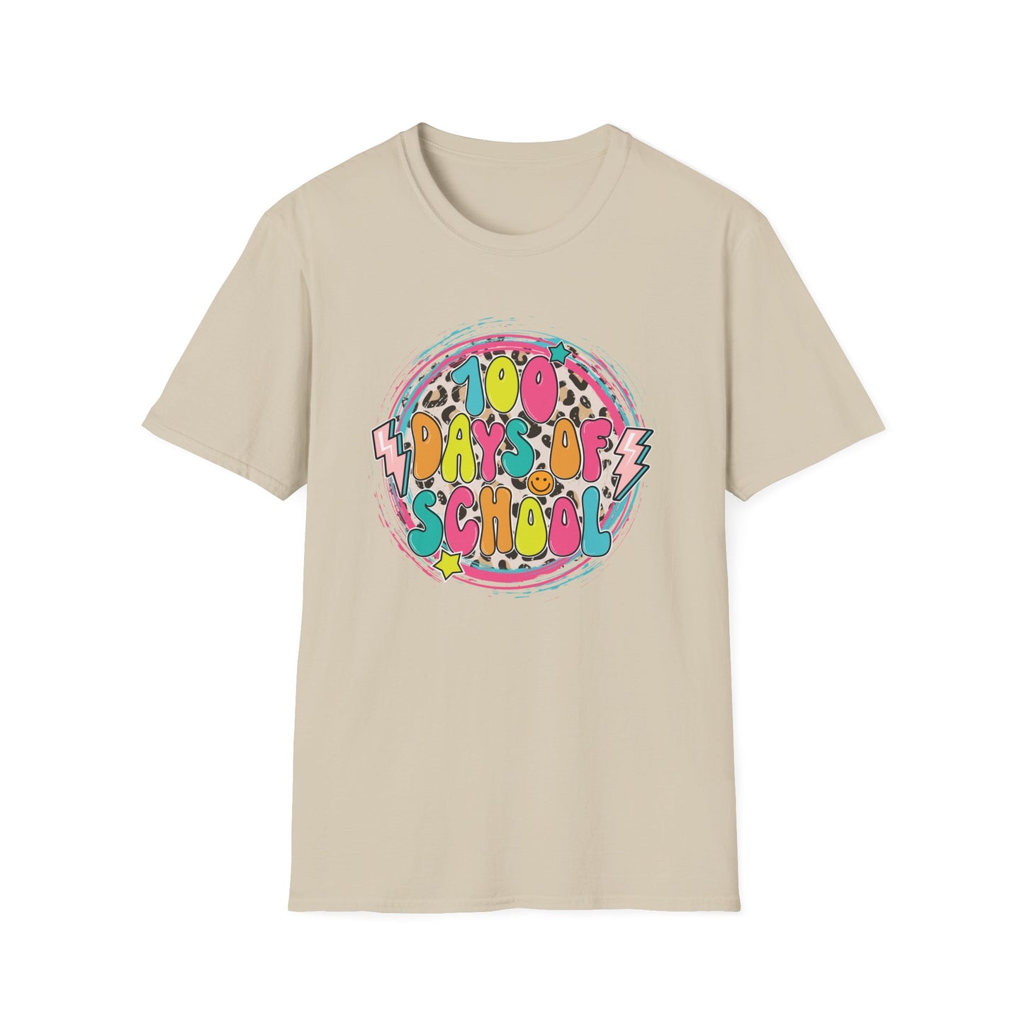 100 Days of School Retro - Unisex Softstyle T-Shirt