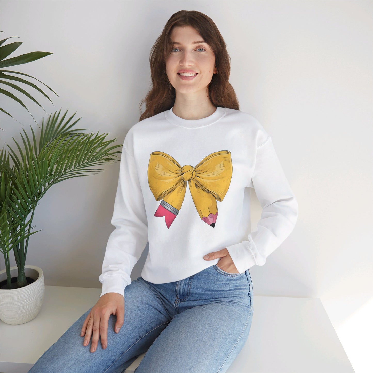 Pencil Bow - Crewneck Sweatshirt