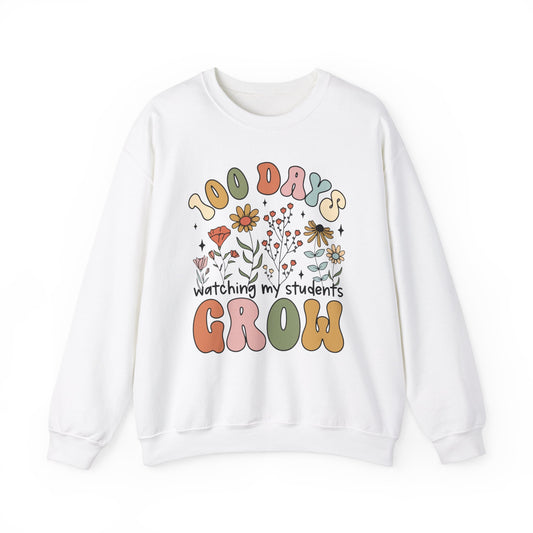 100 Days Watching My Students Grow - Crewneck Sweatshirt