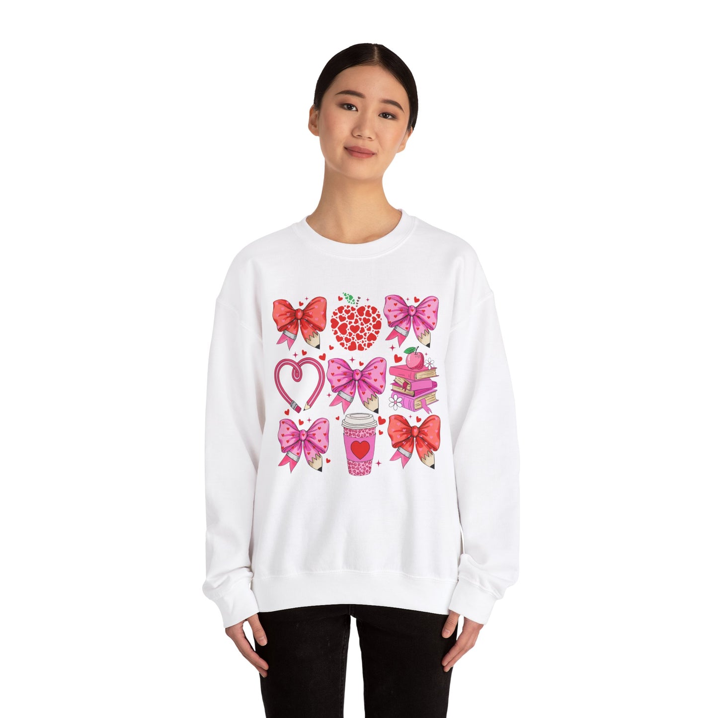 Teacher Hearts - Crewneck Sweatshirt