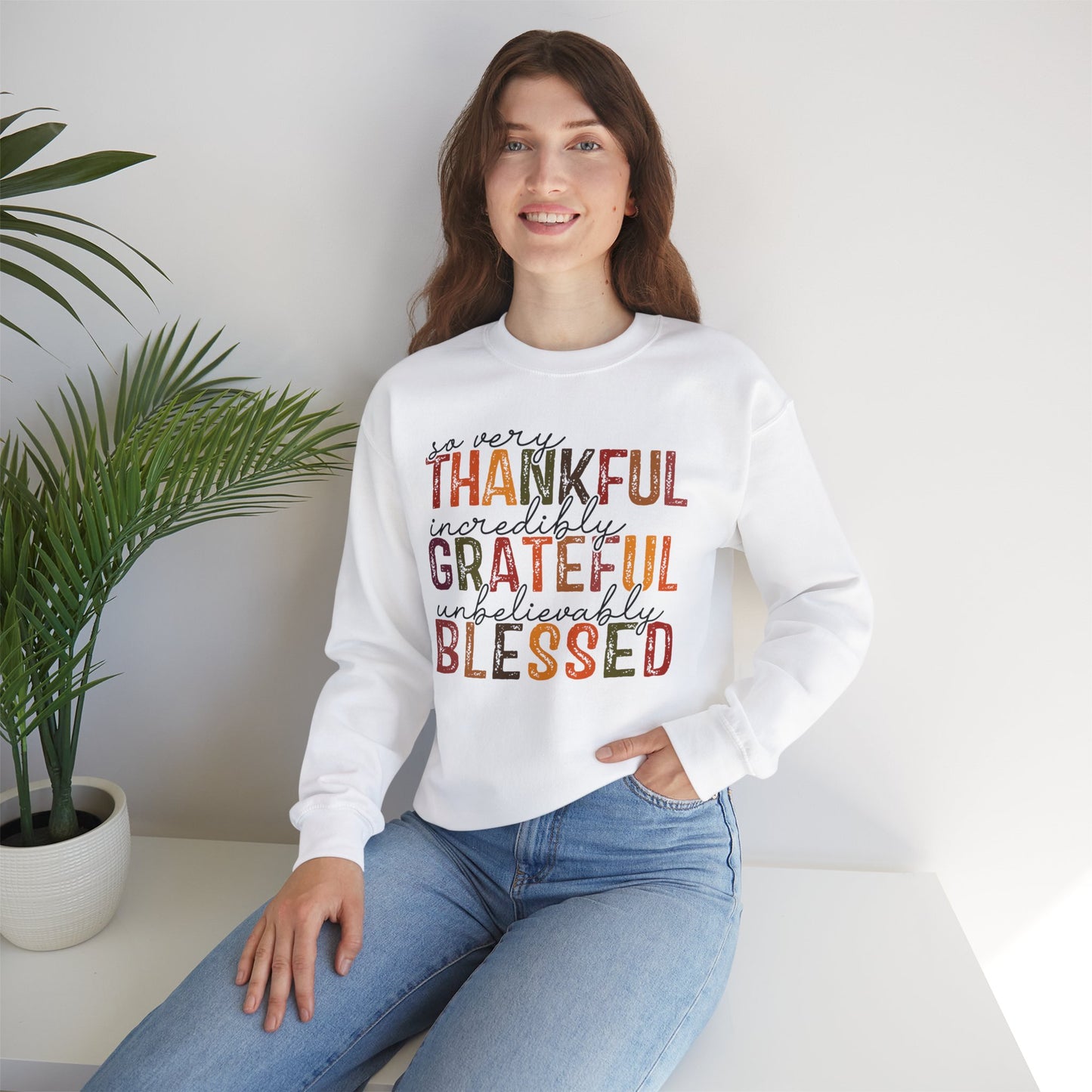 Thankful Grateful Blessed - Crewneck Sweatshirt