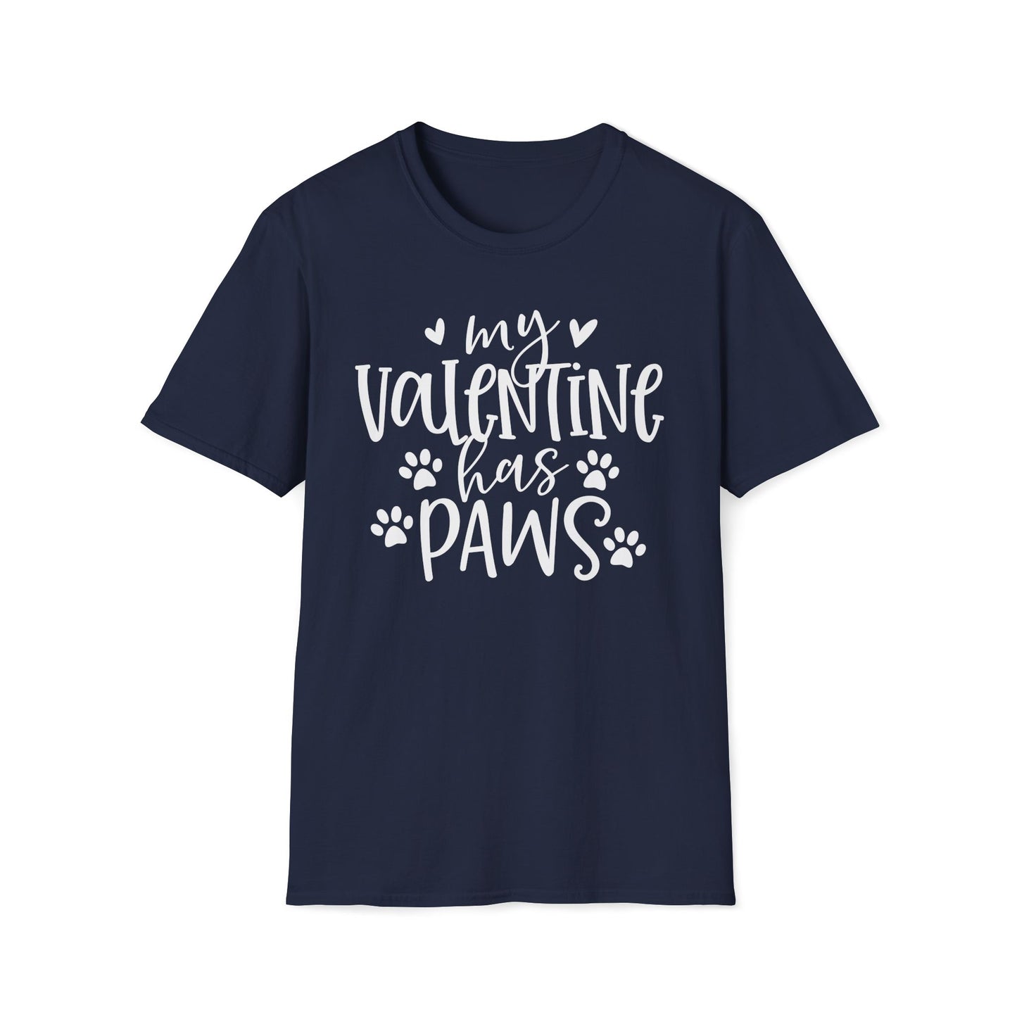 Valentine Paws - Unisex Softstyle T-Shirt