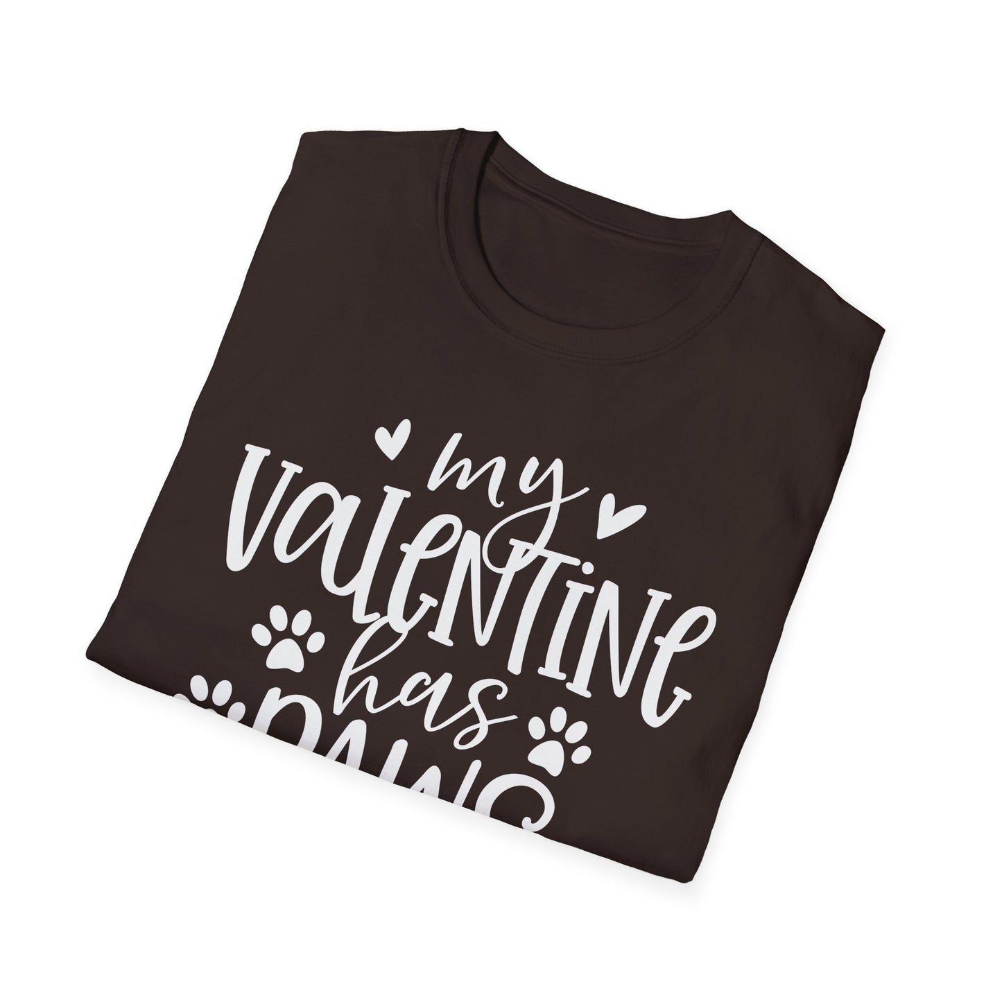 Valentine Paws - Unisex Softstyle T-Shirt