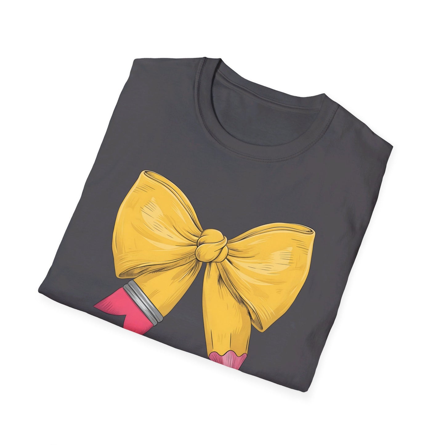 Pencil Bow - Unisex Softstyle T-Shirt