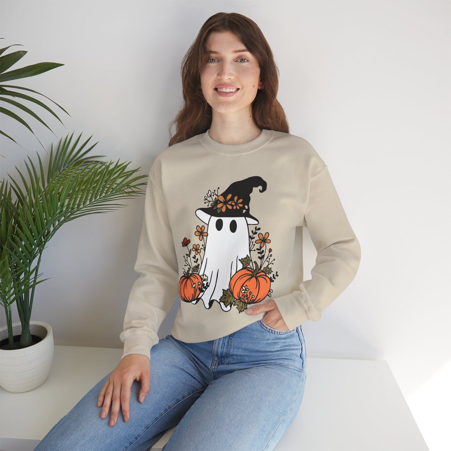 Pumpkin Ghost - Crewneck Sweatshirt