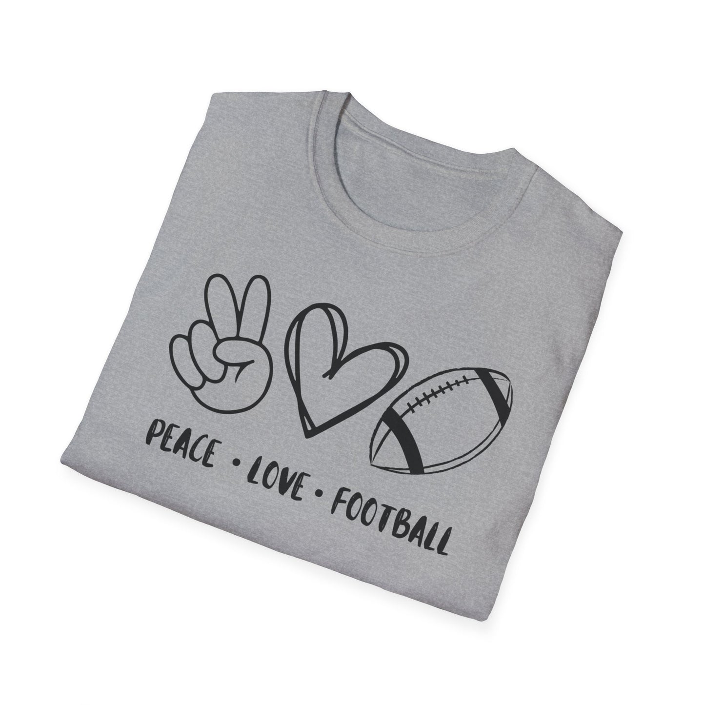 Peace Love Football - Unisex Softstyle T-Shirt