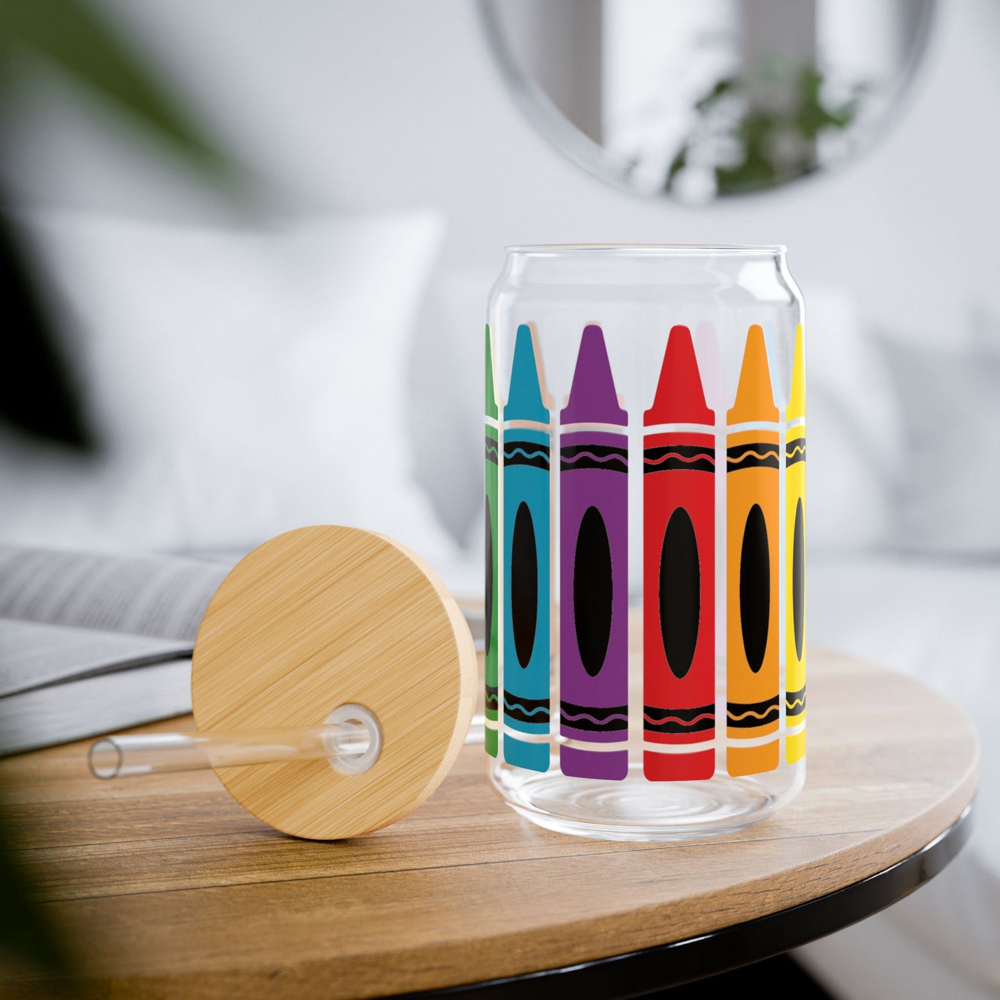 Crayon Sipper Glass, 16oz