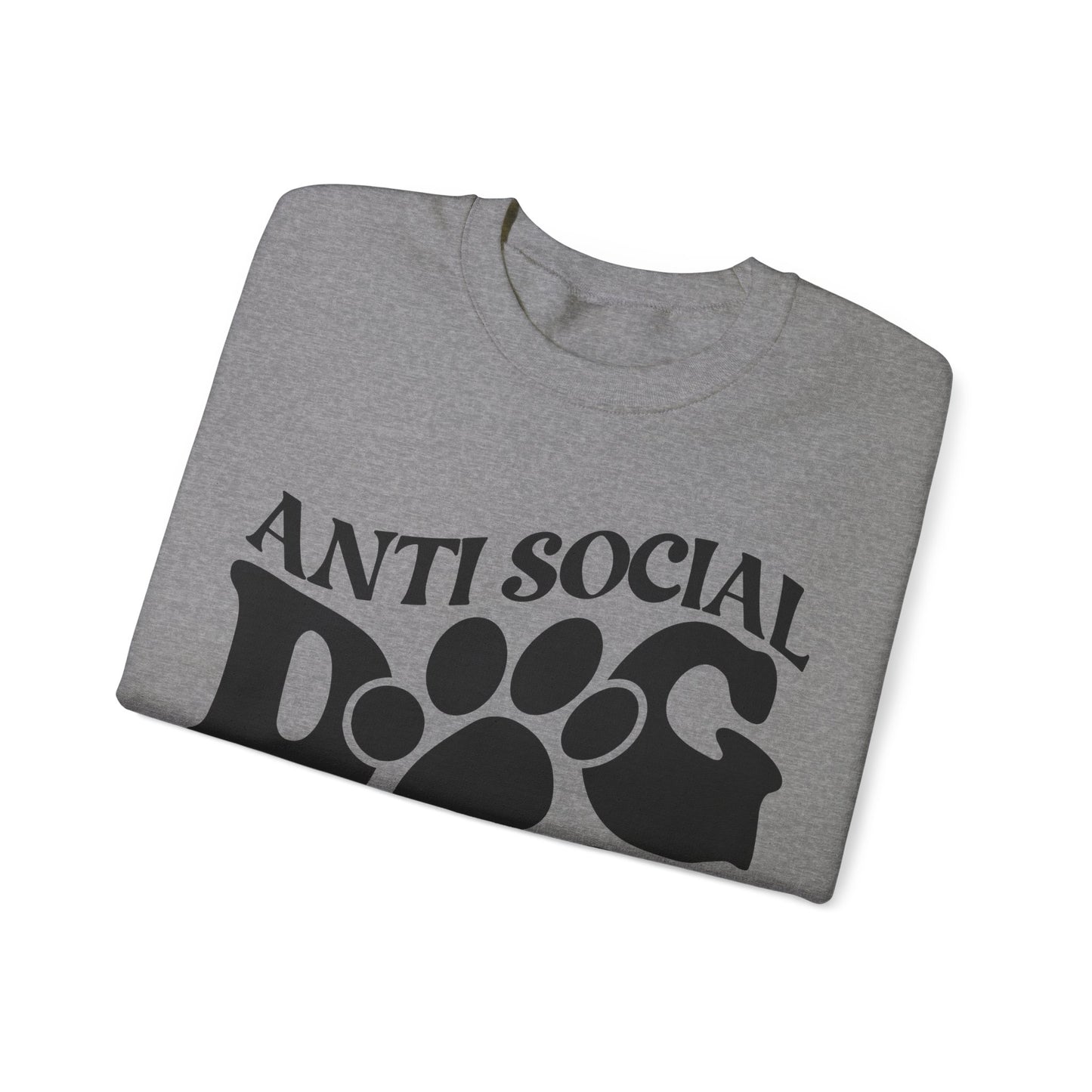 ANTISOCIAL DOG MOM - Crewneck Sweatshirt