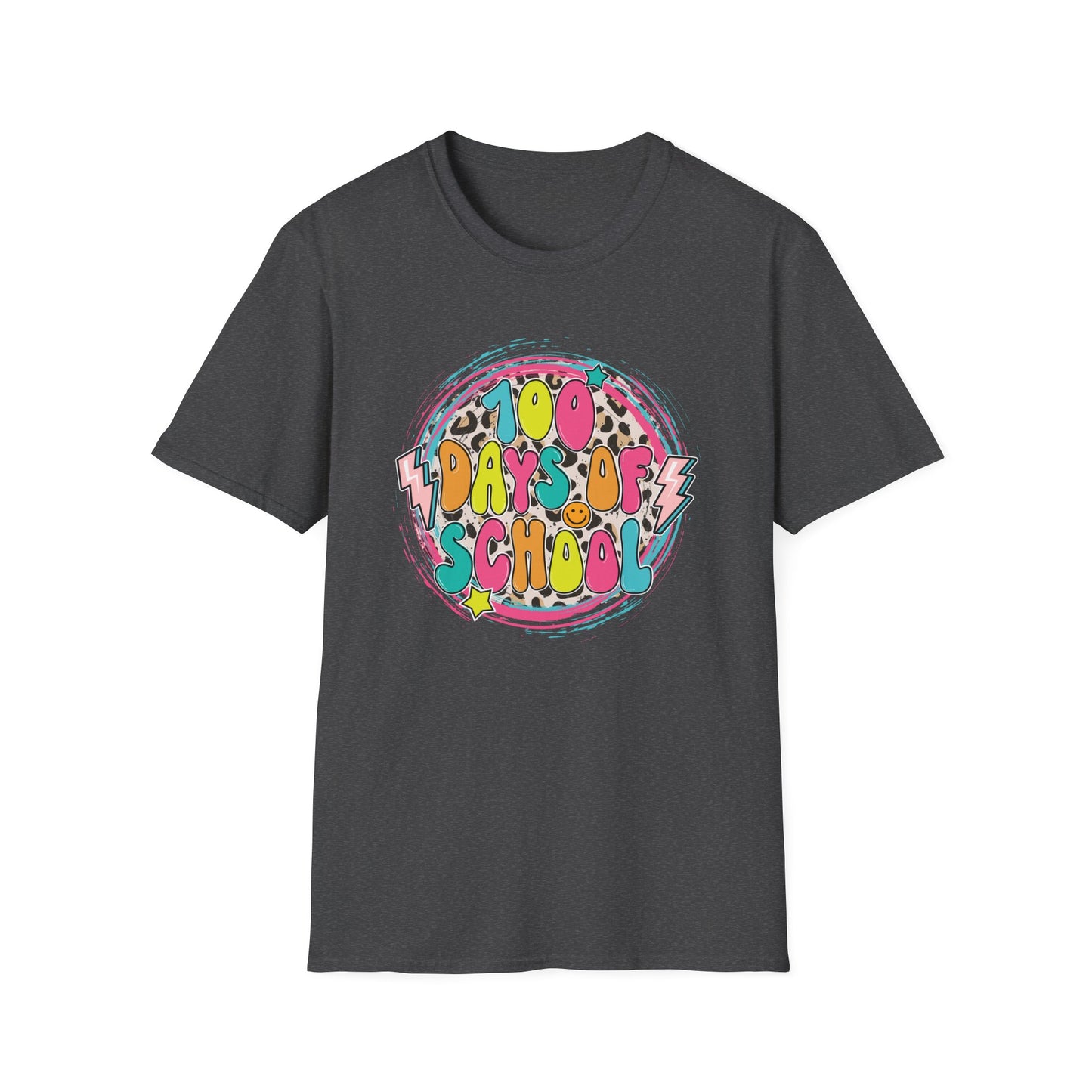 100 Days of School Retro - Unisex Softstyle T-Shirt