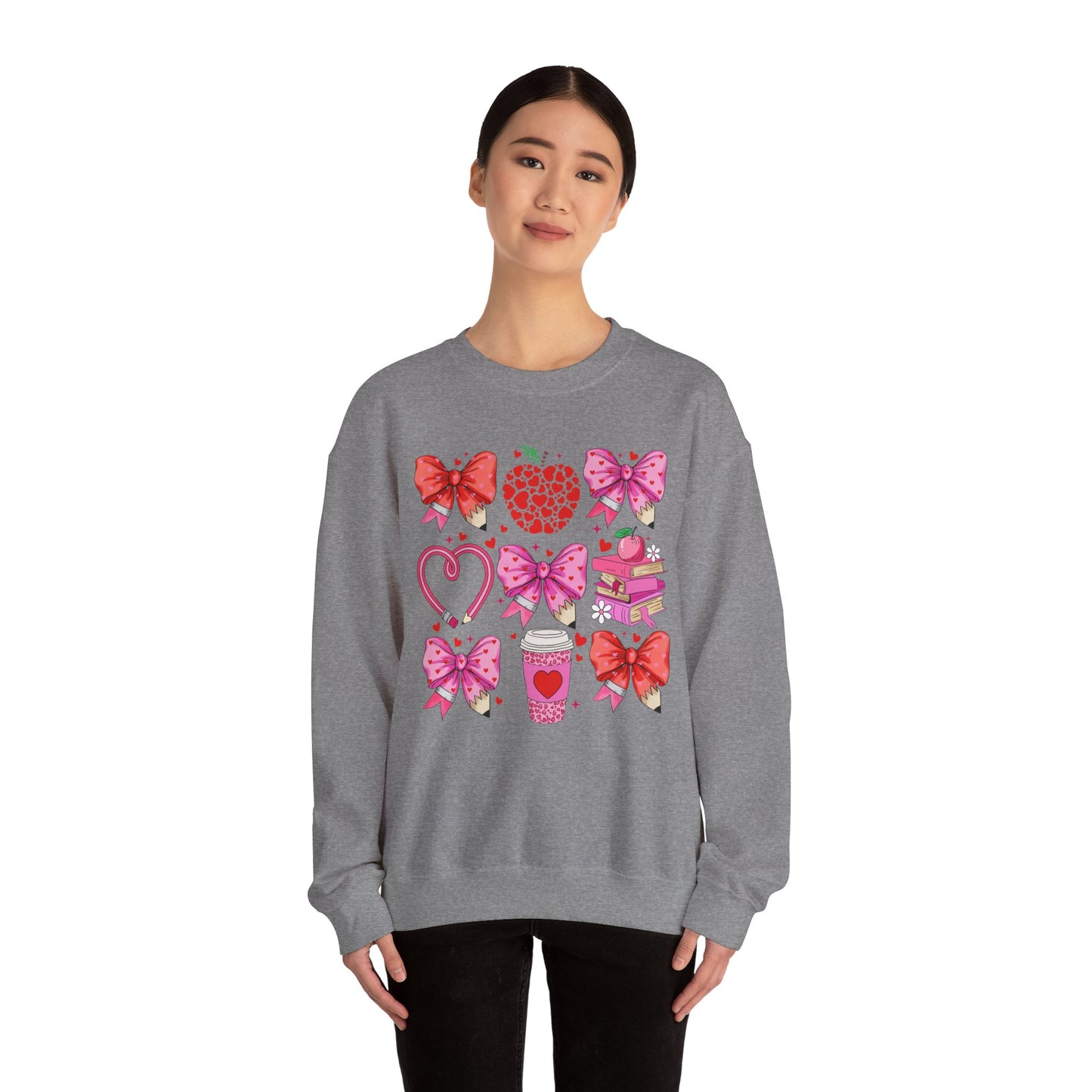 Teacher Hearts - Crewneck Sweatshirt