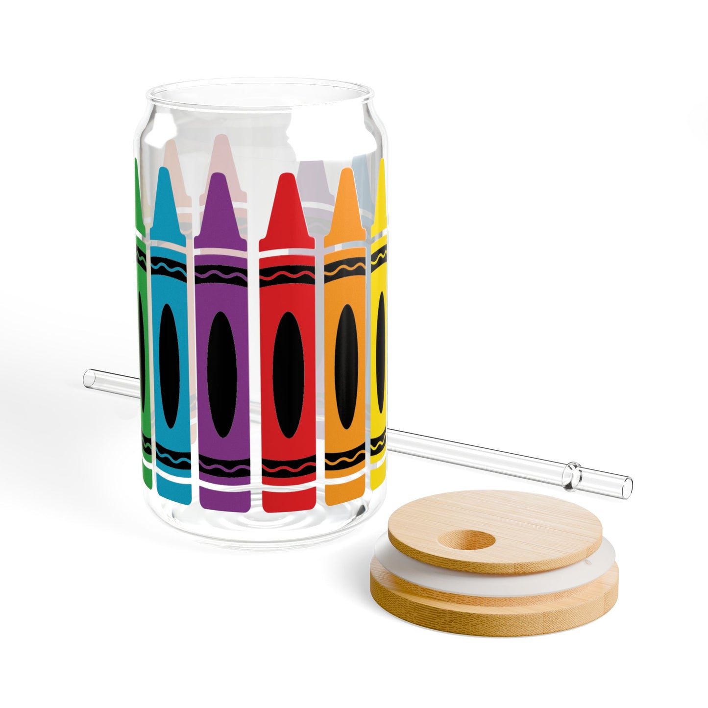 Crayon Sipper Glass, 16oz