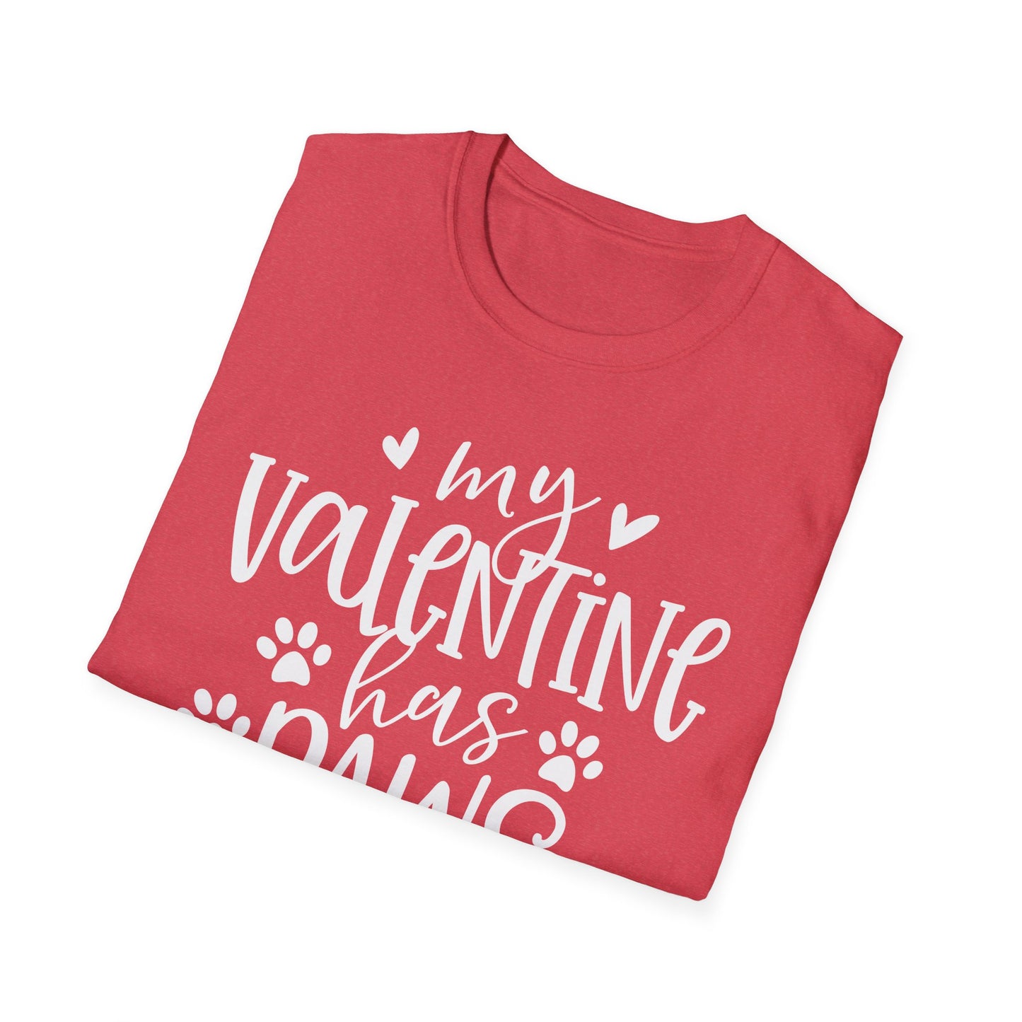 Valentine Paws - Unisex Softstyle T-Shirt