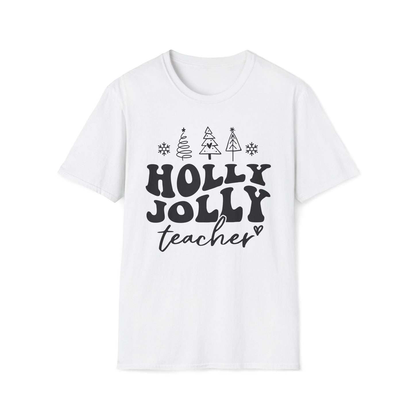 Holly Jolly Teacher - Unisex Softstyle T-Shirt