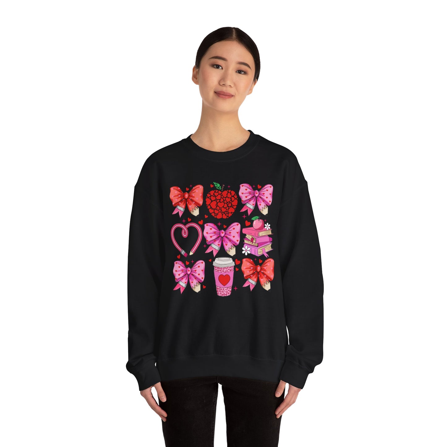 Teacher Hearts - Crewneck Sweatshirt