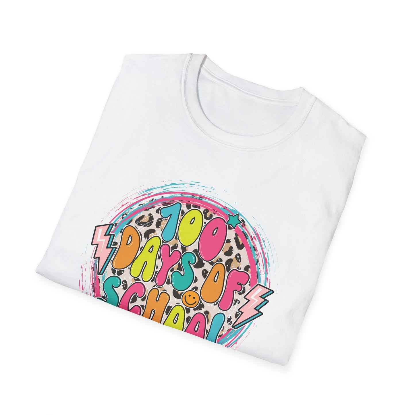 100 Days of School Retro - Unisex Softstyle T-Shirt
