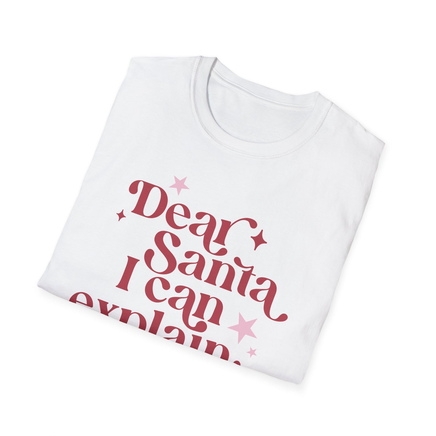 Dear Santa I Can Explain - Unisex Softstyle T-Shirt