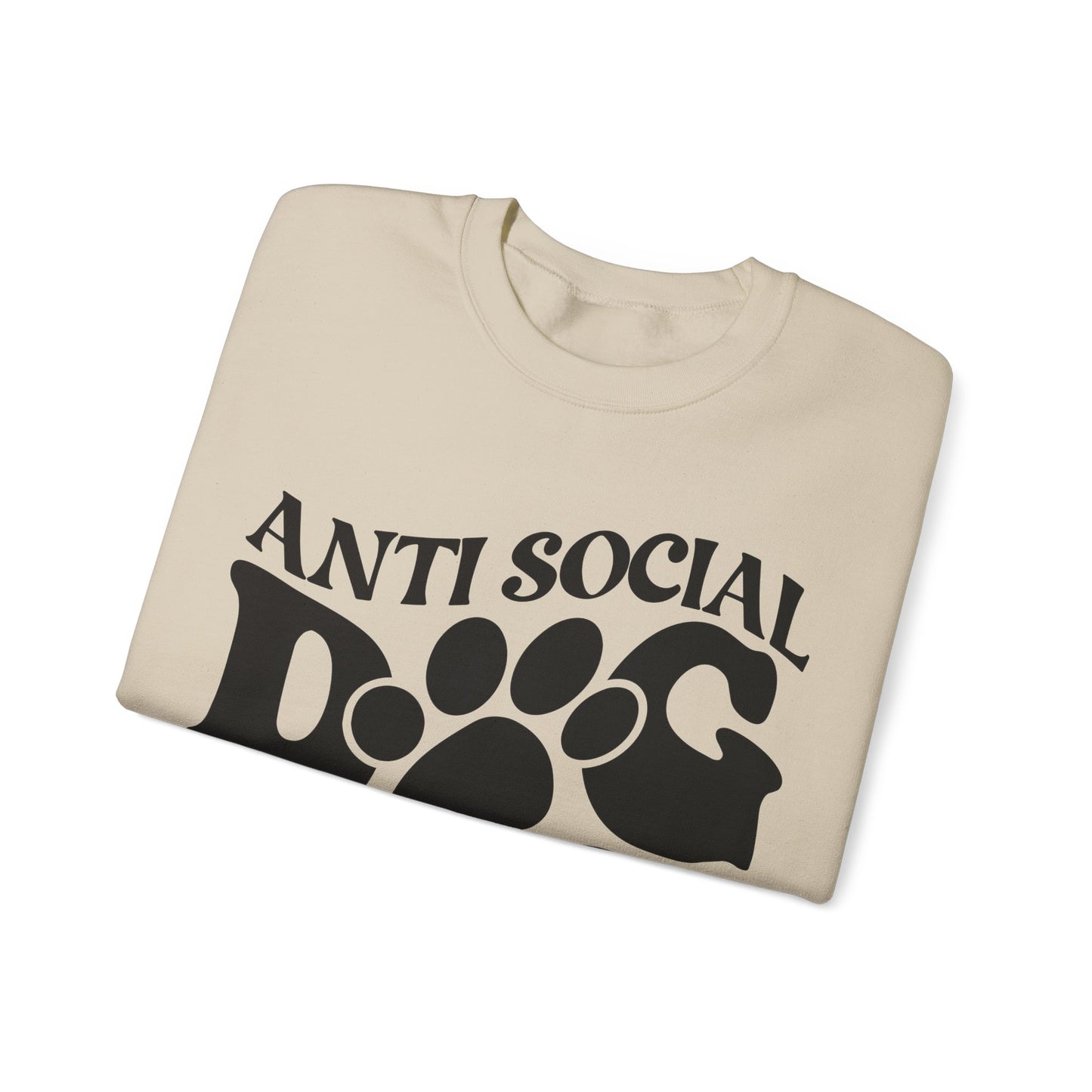 ANTISOCIAL DOG MOM - Crewneck Sweatshirt