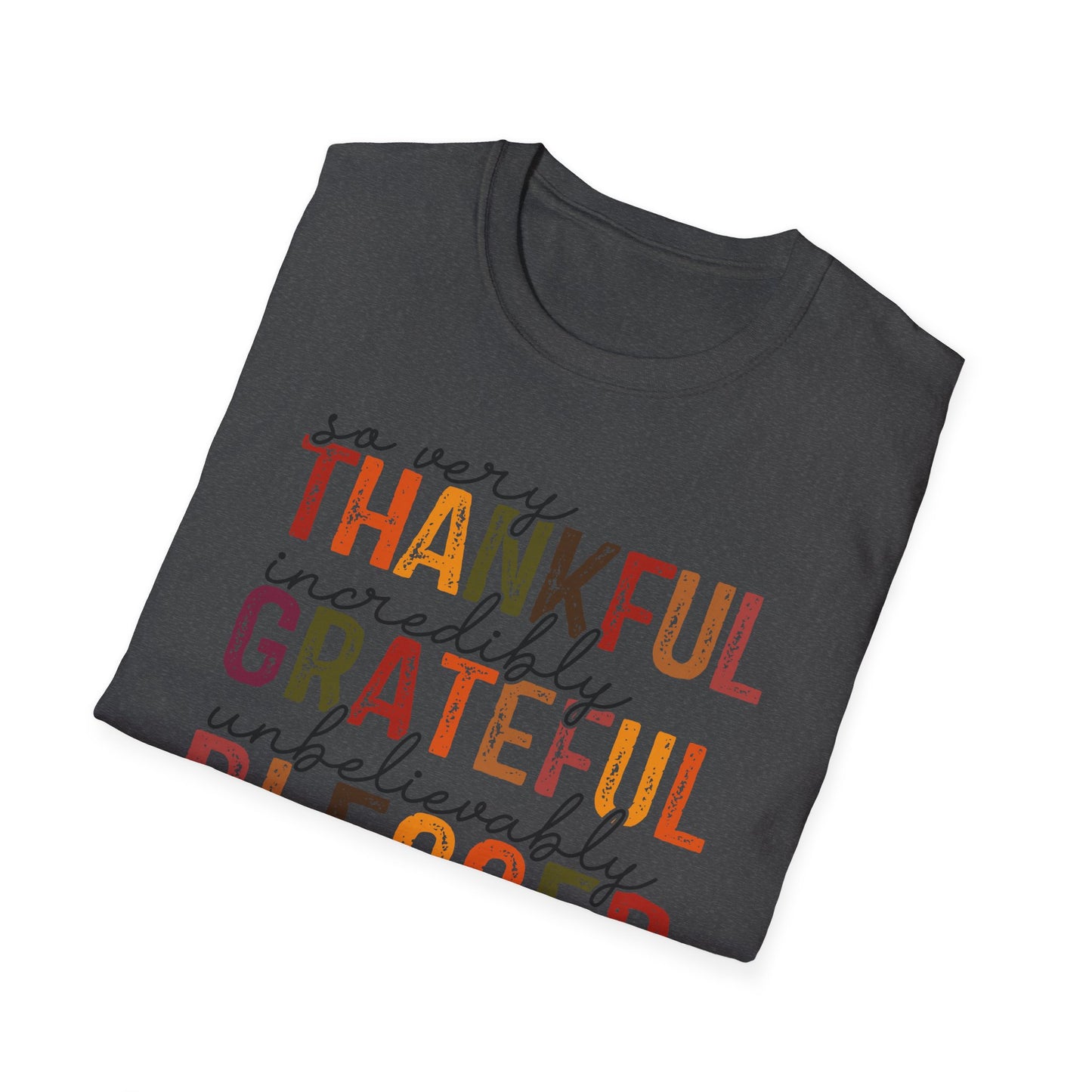 Thankful Grateful Blessed - Unisex Softstyle T-Shirt