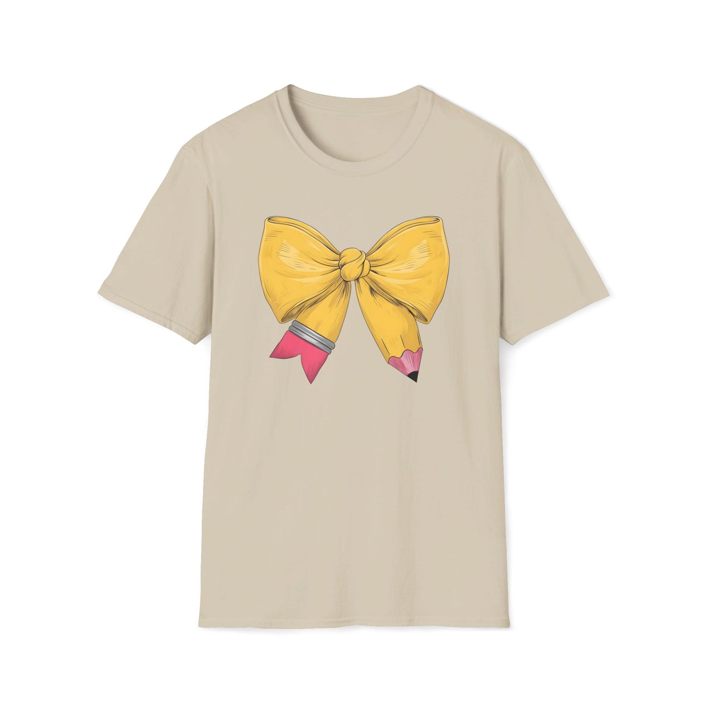 Pencil Bow - Unisex Softstyle T-Shirt