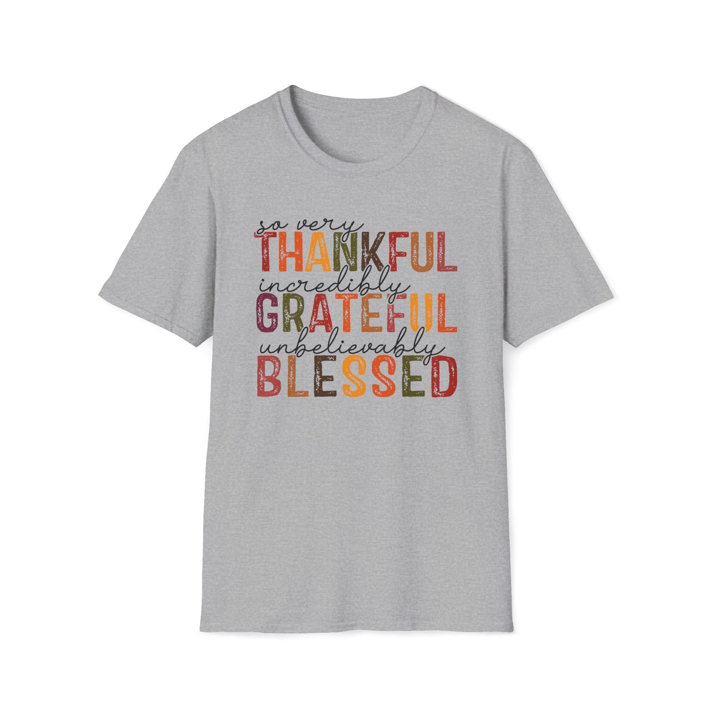 Thankful Grateful Blessed - Unisex Softstyle T-Shirt