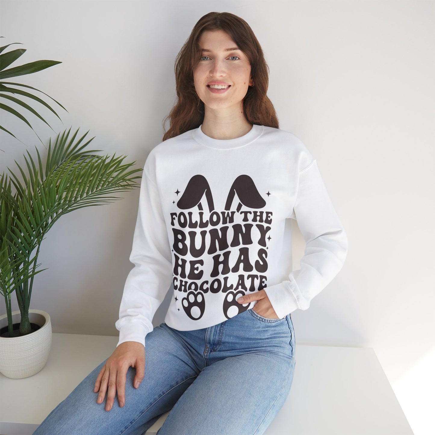Follow the Bunny - Crewneck Sweatshirt