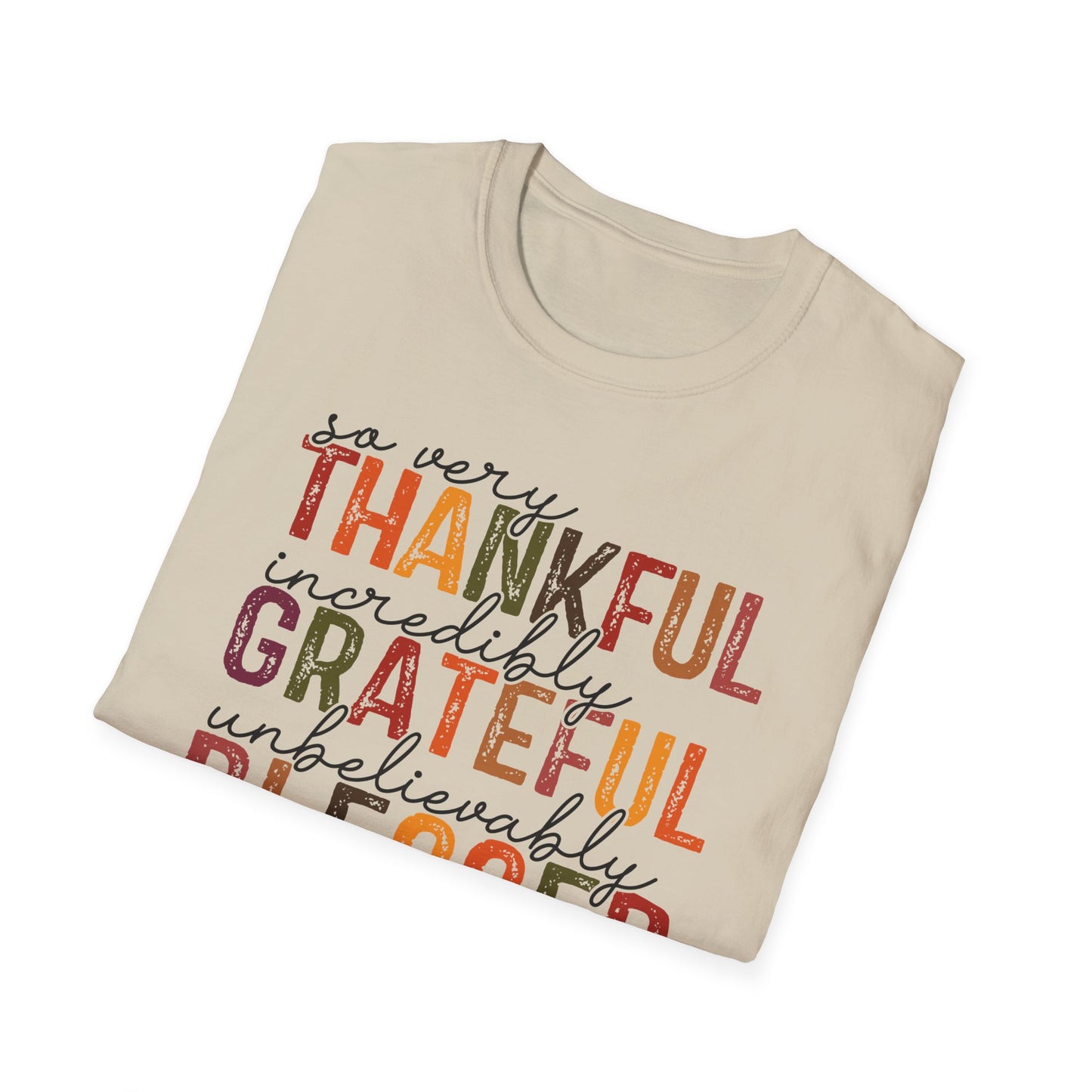 Thankful Grateful Blessed - Unisex Softstyle T-Shirt