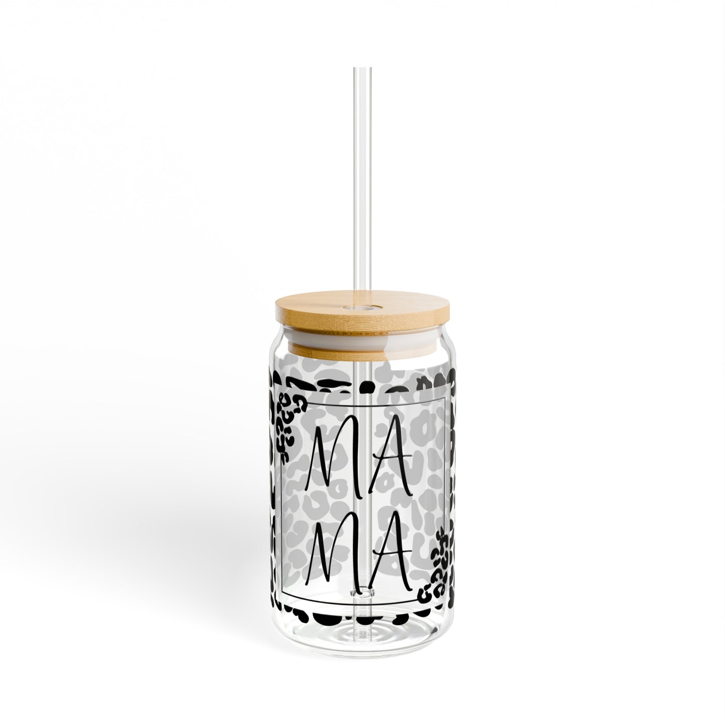 Cheetah MAMA Sipper Glass, 16oz