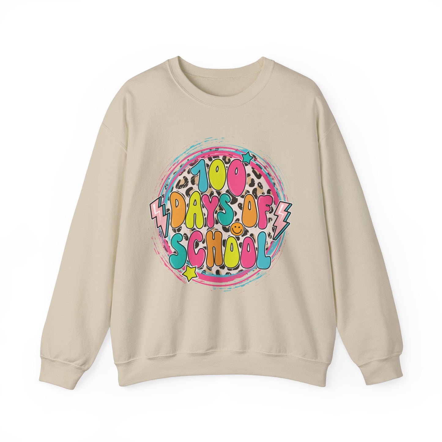 100 Days of School Retro - Crewneck Sweatshirt