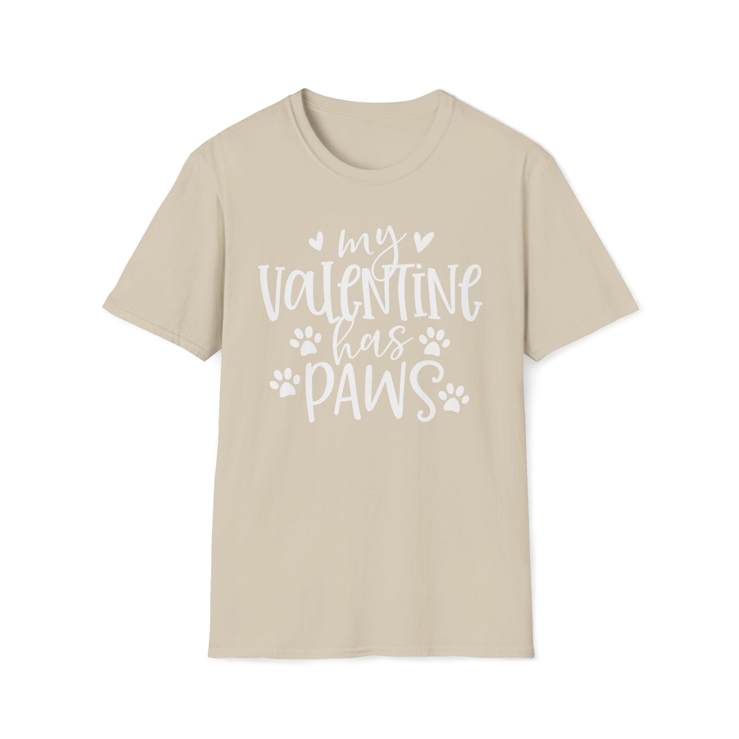 Valentine Paws - Unisex Softstyle T-Shirt