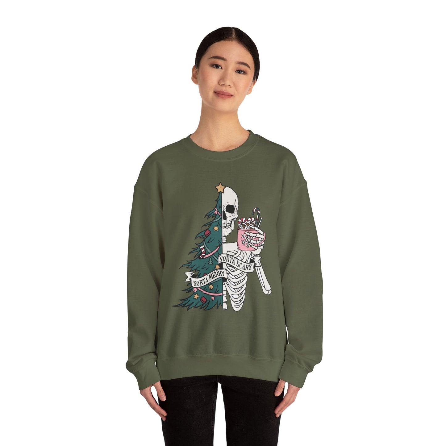 Sorta Merry Sorta Scary - Crewneck Sweatshirt