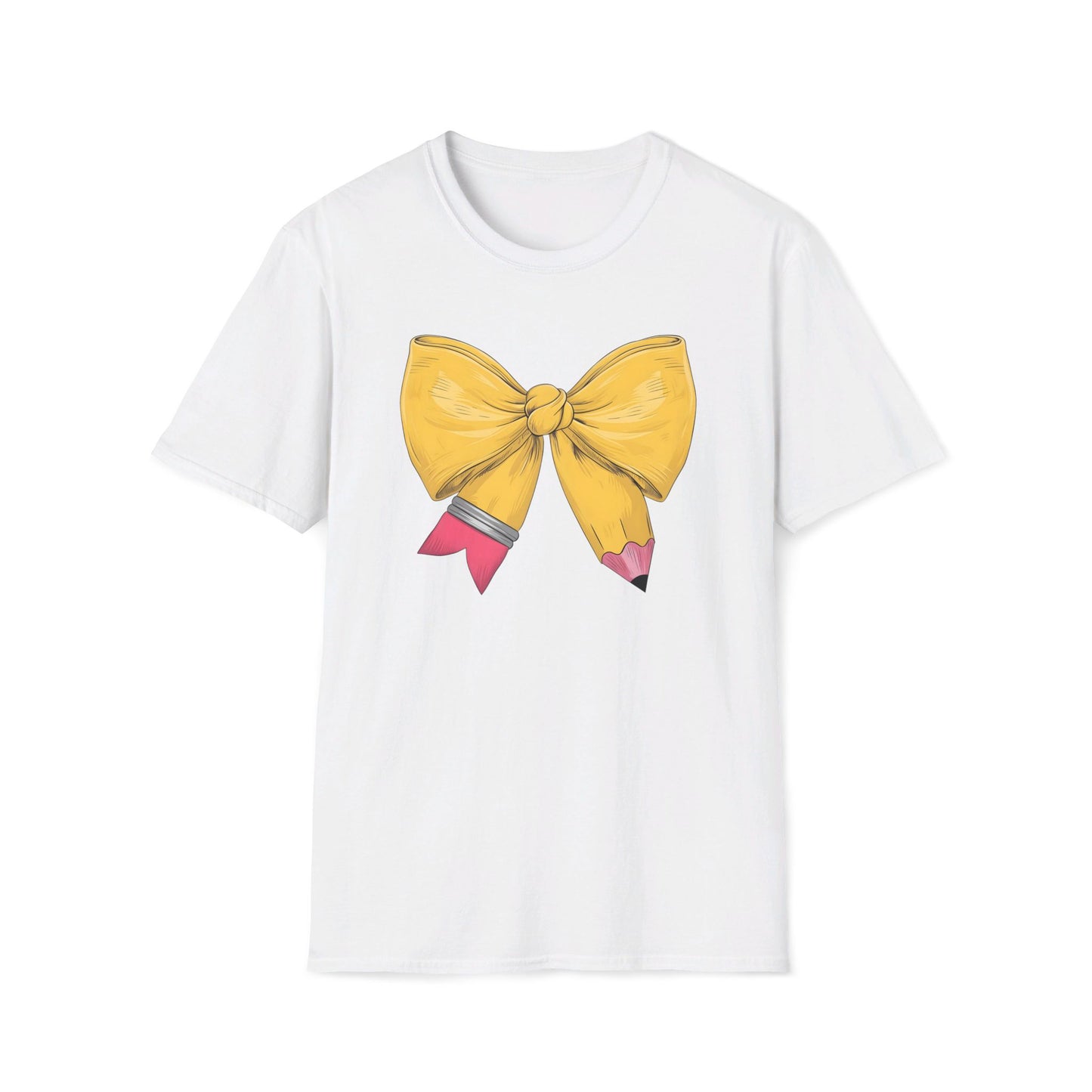 Pencil Bow - Unisex Softstyle T-Shirt