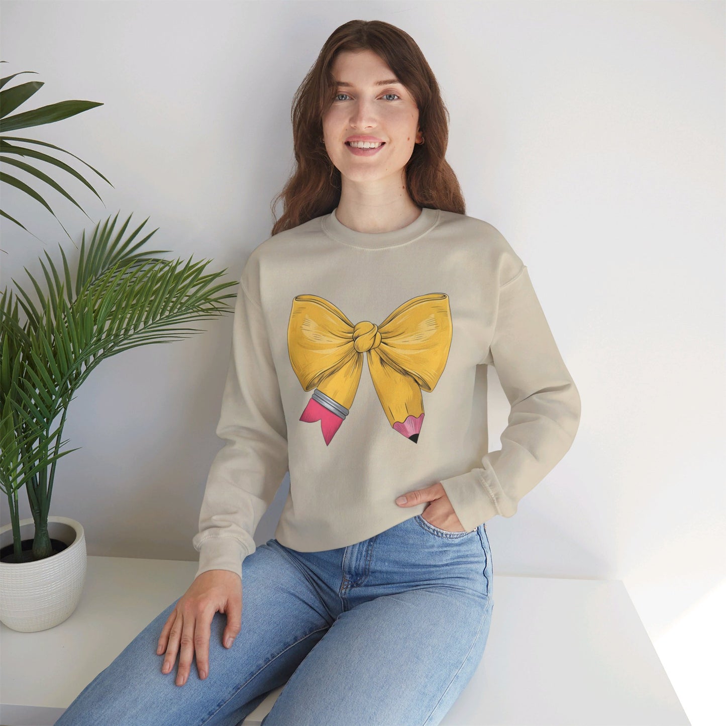 Pencil Bow - Crewneck Sweatshirt