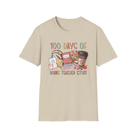 100 Days of Doing Teacher Stuff - Unisex Softstyle T-Shirt