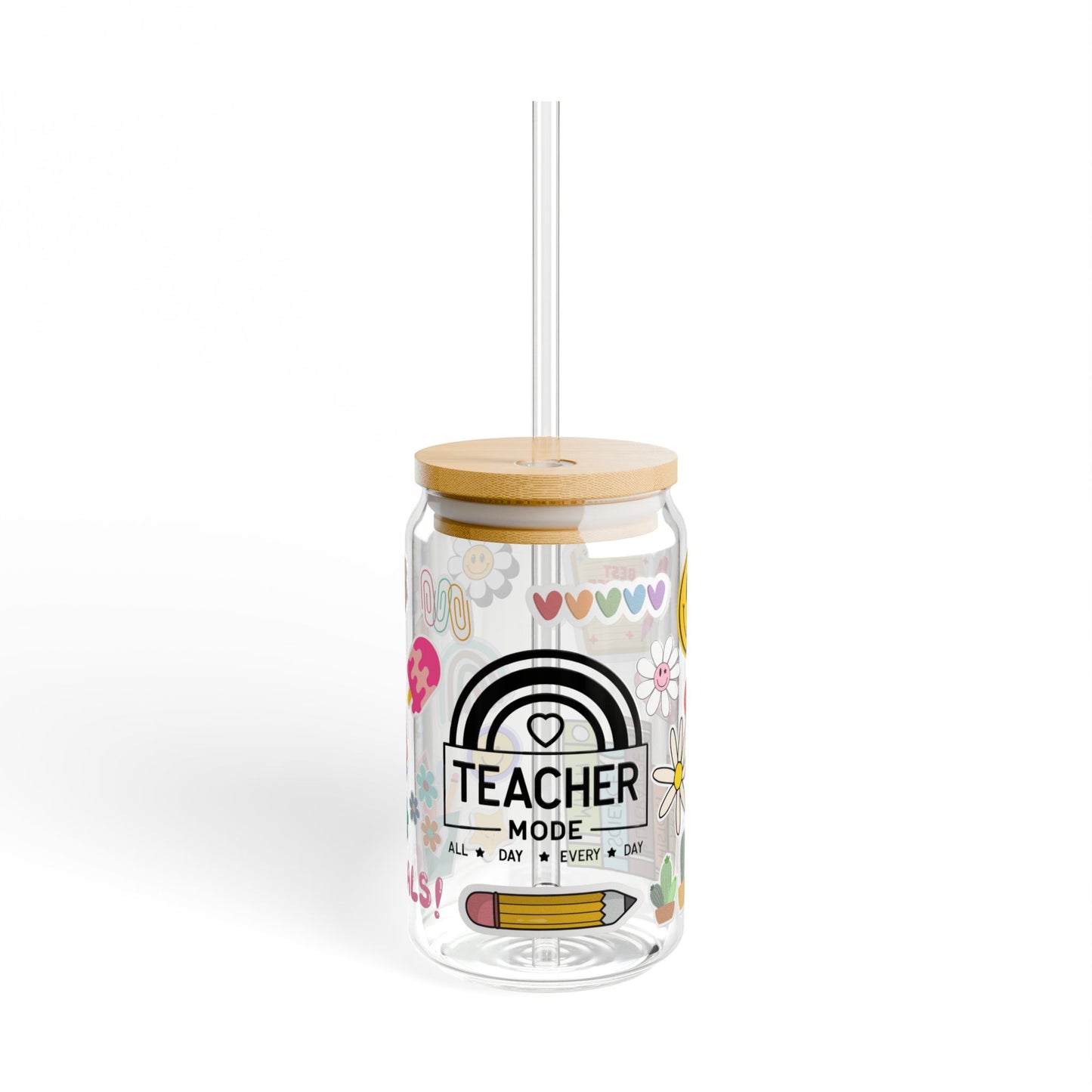 Teacher Mode Sipper Glass, 16oz