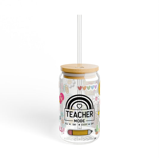 Teacher Mode Sipper Glass, 16oz