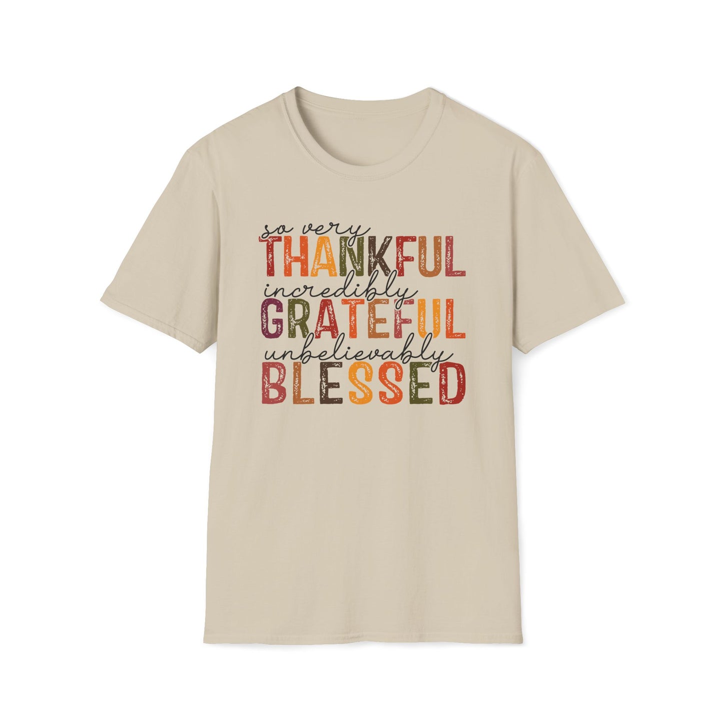 Thankful Grateful Blessed - Unisex Softstyle T-Shirt