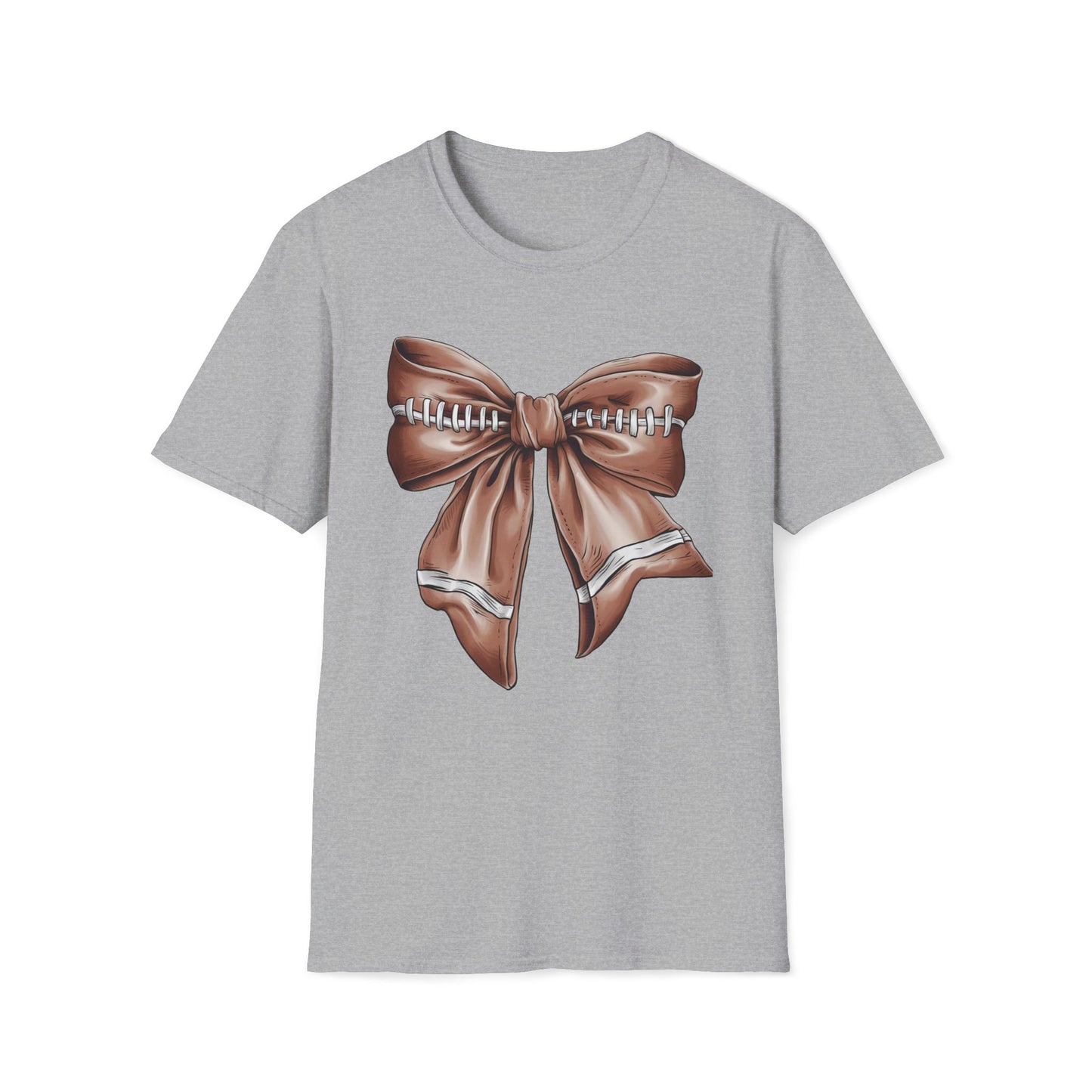 Football Bow - Unisex Softstyle T-Shirt