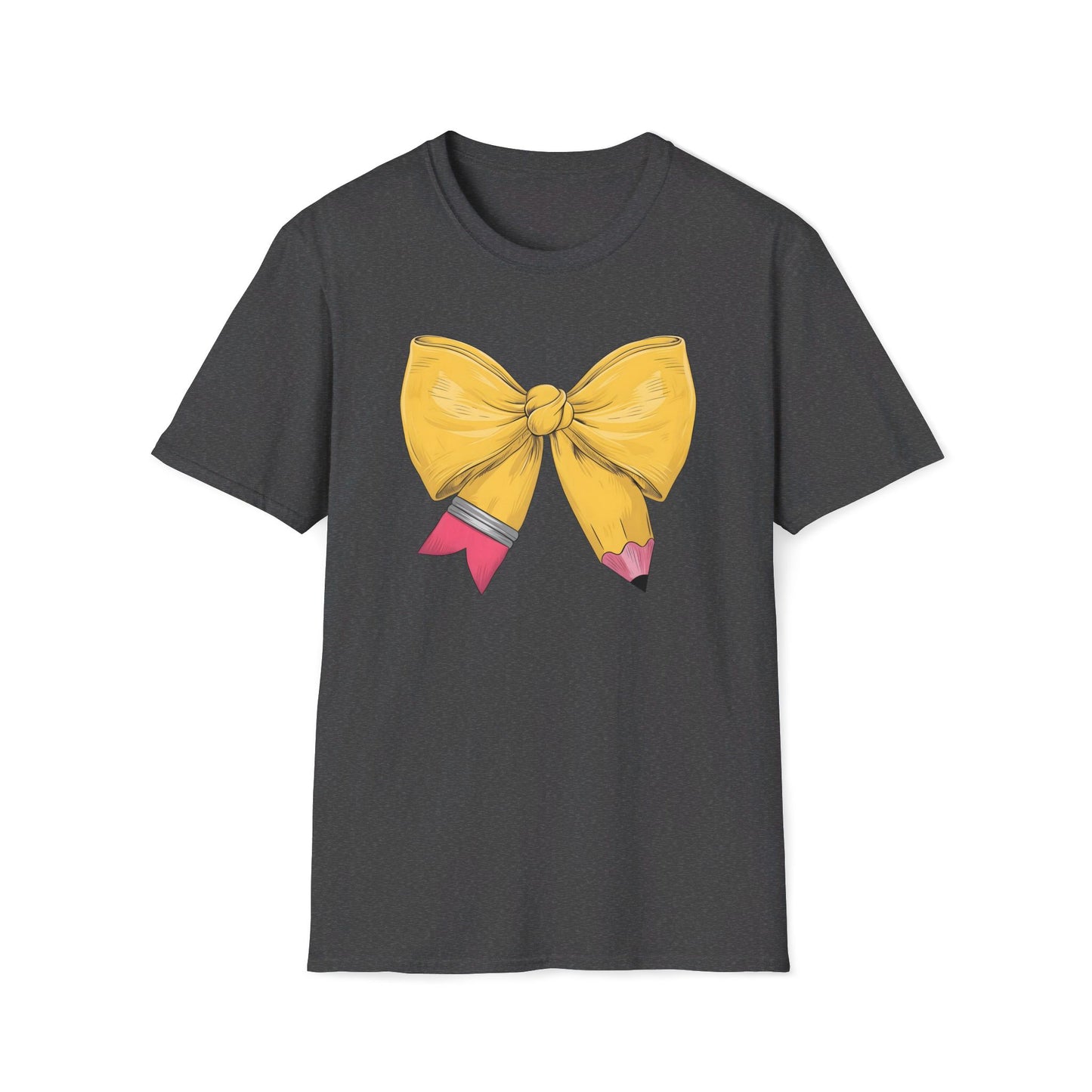 Pencil Bow - Unisex Softstyle T-Shirt