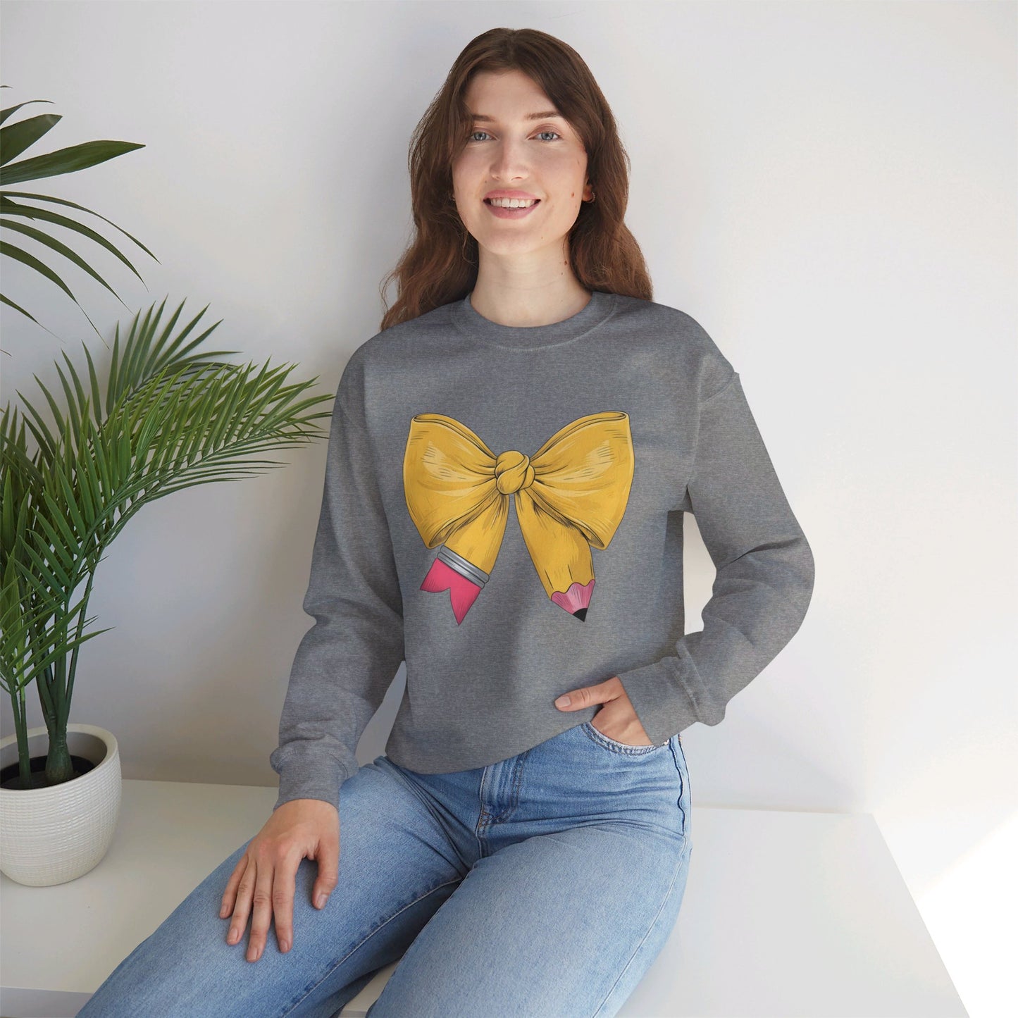 Pencil Bow - Crewneck Sweatshirt